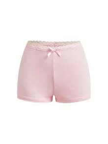 3件套女士睡裤 - 酒紅色 - 查看 3