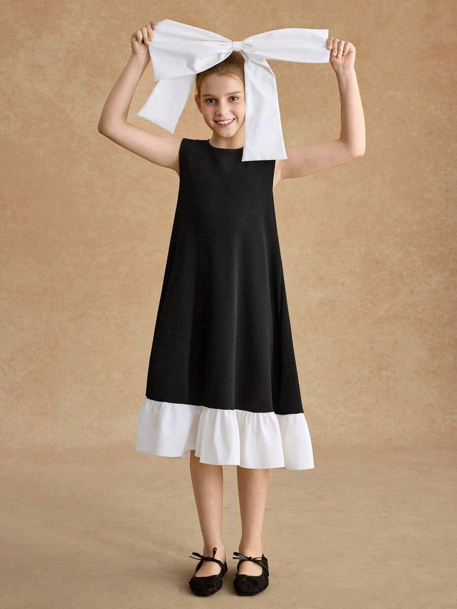 Đầm ngắn màu xám cao cấp kiểu dáng thanh lịch dành cho bé gái tuổi teen, phụ kiện thời trang mùa hè, thiết kế trang nhã phù hợp cho các buổi tụ họp, chụp ảnh, tiệc sinh nhật và nhiều dịp khác, dễ phối đồ. - Xám - Xem 1