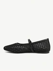 CUCCOO CHICEST Sandal đế bằng lưới thoáng khí đa năng dành cho nữ mùa hè. - màu đen - Xem 4