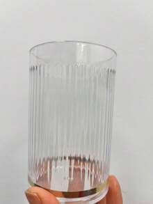 1pc Thick Transparent Plastic Toothbrush Holder Cup - Modern Ribbed Design Bathroom Mug, Suitable For Toothbrush And Accessories, Durable And Stylish, Bathroom Organization | Fashionable Toothbrush Holder | Transparent Plastic Structure - Multicolor - View 7