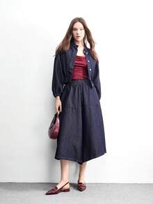 CUCCOO BIZCHIC 低跟后跟带扣流苏穆勒鞋 - 酒紅色 - 查看 6