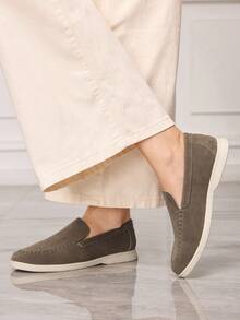 Sleekvia Women's Casual Versatile Flat Loafers For Daily Commute - Apricot - View 3