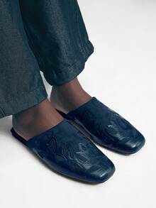 Mnmlis 女士方头休闲拖鞋 - 藏蓝色 - 查看 10