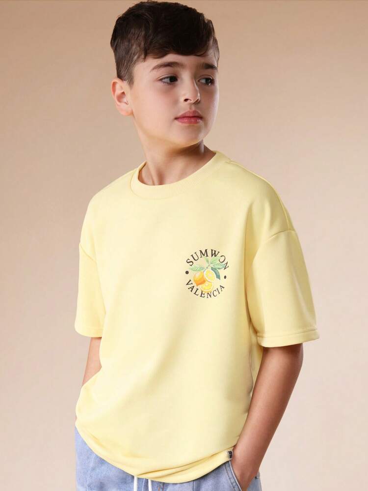 Valencia Orange Graphic Crew Neck Tee