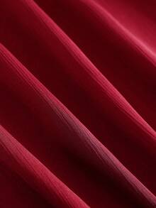 INAWLY Women's Casual Burgundy Halter Plain Regular Length Tank Top With Knot Details - Burgundy - View 6