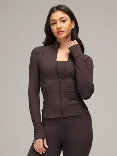 Sigmas Women's Casual Slim Fit Stand Collar Sports Jacket