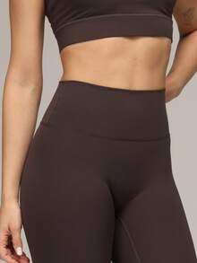Sigmas Women's No Front Seam Legging Full Length Workout Lounge Pant Buttery Soft - Coffee Brown - View 5