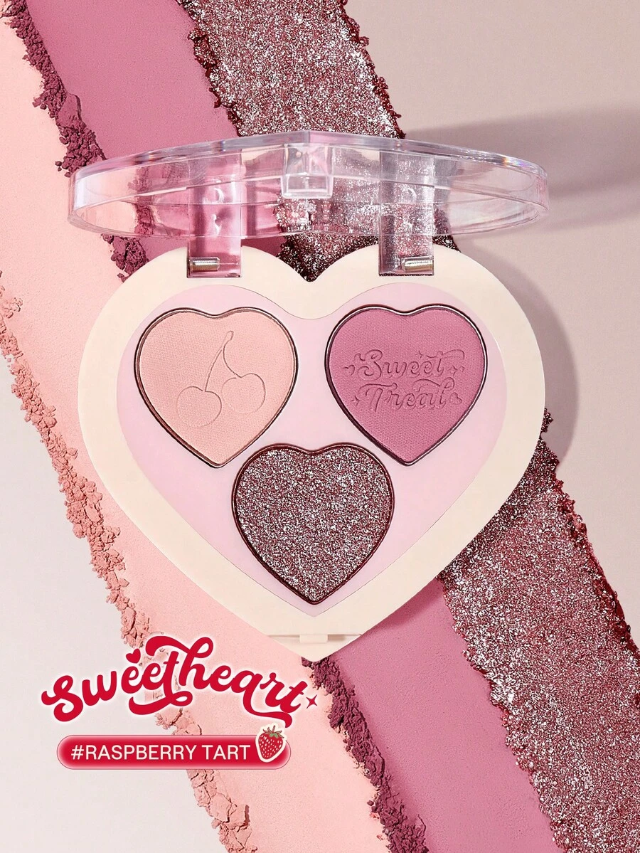 SHEGLAM Sweetheart Collection Berry Besties 三色眼影盤-Respberry Tart 品牌 美容 化妝 化妝品 適合女性與女孩 完美搭配夏季春季 Y2K 時尚 流行 生日 母親節禮物 假期 派對準備就緒 最佳顏色 - Respberry Tart - 查看 1