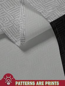 Manfinity RSRT 男士夏季沙滩度假热带印花拼接短袖衬衫和抽绳腰短裤套装 - 彩色 - 查看 5