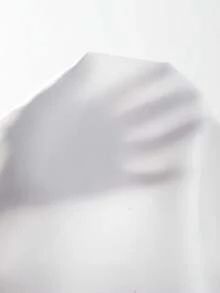 SHEIN Cheerettes 女士纯色高腰休闲健身紧身裤瑜伽裤 - 白色 - 查看 8