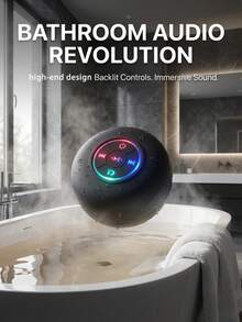 Shower Speaker, MINI PHONE Wireless Speaker, Electronics Gifts Mini Portable Speaker With Suction Cup And Mic For Bathroom Wireless Speaker, Listening Device, Shower Speakers, Speaker, Karaoke, Speakers, Mini Karaoke Machine, Speaker>Waterproof, Portable Shower, Cups, Water Speakers, Gadget, Speaker, Karaoke, Shower Speaker, Bathroom, Speaker, Karaoke - Black - View 3