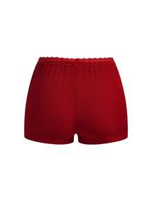 3件套女士睡裤 - 酒紅色 - 查看 6