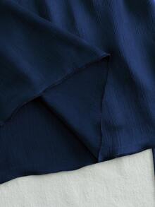 Women Sports Down Coats - Navy Blue - View 8