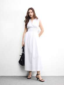 CUCCOO BIZCHIC 黑色方头细跟中跟优雅休闲简约舒适女士通勤高跟凉鞋，适合约会、正式场合。 - 黑色 - 查看 6