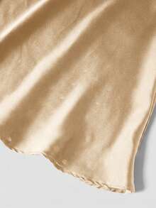 Firerie Plus Size Elegant Solid Color A-Line Skirt, Versatile For Commuting - Apricot - View 6