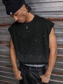 AXEPEAK 男士全印花圆领时尚街头风上衣 - 黑色 - 查看 2