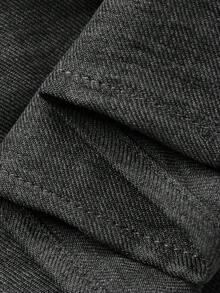 FRIFUL Conjunto de 2 piezas de mujer con cárdigan con lazo y tirantes, y falda con cintura elástica y volantes en el bajo, estilo natural - Gris - Ver 10