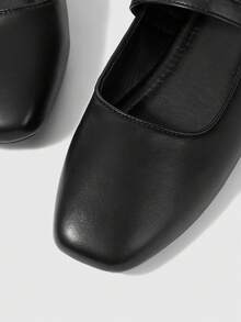 Women's Casual Buckle Design Ballet Shoes For Daily Wear Valentine's Day - Black - View 7