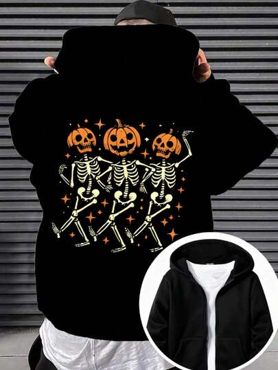 Hombre005-1 Sudadera con Capucha y Cremallera Minimalista Casual para Hombre y Mujer, Chaqueta Abierta Holgada Ligera Primavera-Otoño, Prenda Versátil para Trabajo y Deportes