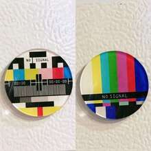 Joivida 1个/2个新款INS风复古电视无信号亚克力冰箱贴，外观精美 - 多色 - 查看 11