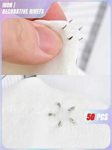 SHEIN 50 Pieces Five-Pointed Star Decorative Nails Valentine's Day, Valentine's Day Wedding, Birthday, Wedding Decoration - Silver - View 6