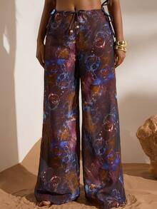 Opulessa Quần ống rộng in họa tiết thoải mái dành cho nữ đi biển, thích hợp cho mùa xuân đến hè, ngày Valentine, trang phục lễ hội, thanh lịch cho tiệc tùng, bãi biển, kỳ nghỉ hè, trang phục thường ngày, kỳ nghỉ hè, lễ hội, tiệc tùng, bãi biển, thanh lịch, kỳ nghỉ - Nhiều màu - Xem 4