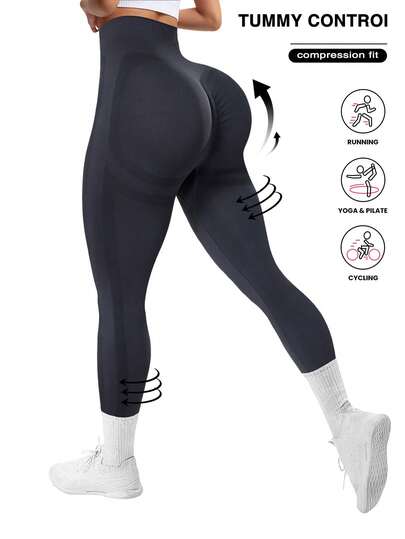 Seamluxe SHEIN Sport Women's Seamless High Waist Grey Sports Leggings