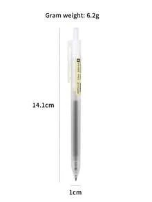 Zazumi 3入色系極簡霧面按壓式0.5mm子彈頭書寫凝膠筆 辦公室手帳禮品組 生日派對小禮文具用品 - 白色 - 查看 7