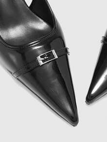 CUCCOO BIZCHIC 女士优雅尖头高跟鞋，通勤必备 - 黑色 - 查看 7