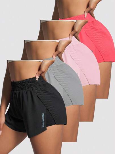 Powerista Casual Sports Shorts, Simple & Fashionable For Daily Wear Comfy Short Sweater Shorts