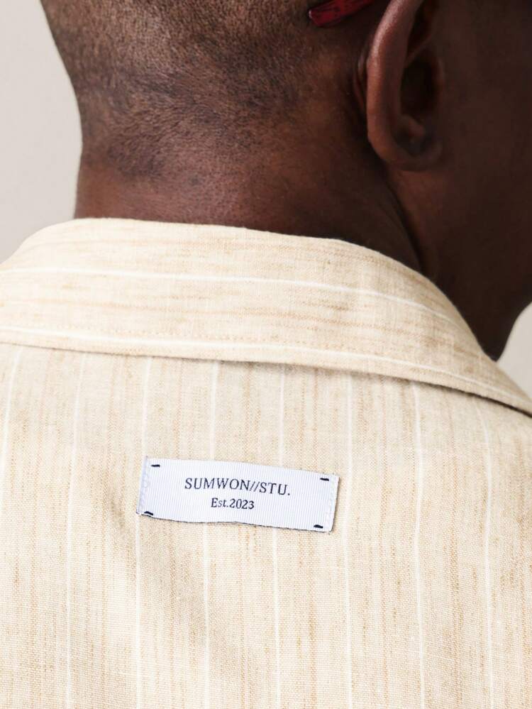 Linen Feel Shirt And Pants Co-Ord Set