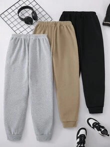 3pcs/Set Casual Graphic Print Sweatpants For Tween BoySuitable For Autumn/Winter Daily, Commuting, School, Sports Wear, Multi-Color & Style Options - Multicolor - View 2