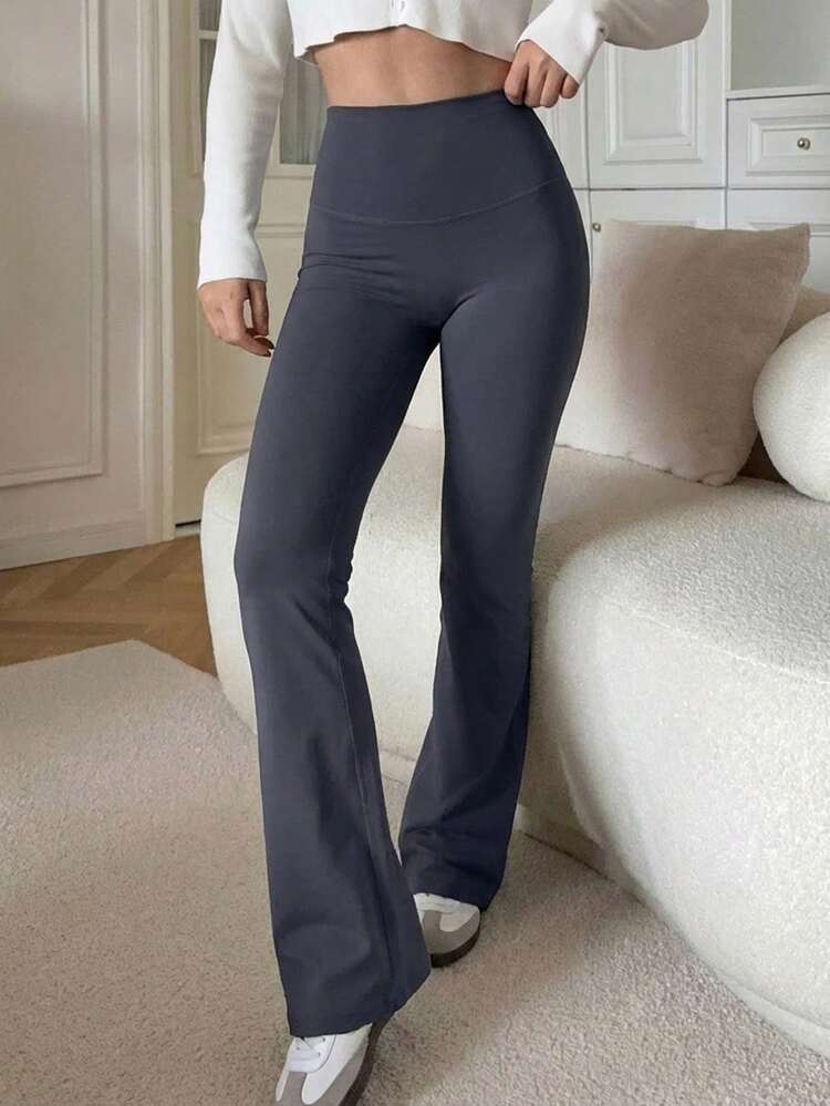 Women's Solid Color Minimalist Leggings, Everyday Wear