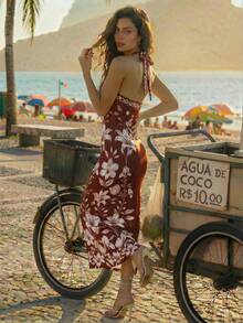 CAJUNI Vestidos largos para mujer - Marrón - Ver 1