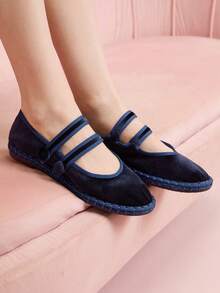 CUCCOO DOLLMOD Women's Fashionable Casual Everyday Versatile Flat Shoes - Navy Blue - View 3