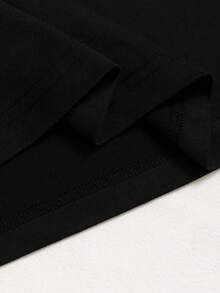 Resyla 撞色滚边圆领打结优雅时尚夏季背心 - 黑色 - 查看 5