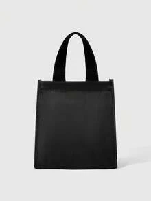 ROMWE Goth Black Personalized Heart Flame Thermal Insulation Bag - Black A - View 4
