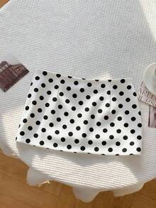 Comfortcana 女士时尚性感波点印花迷你裙，夏季 - 黑與白 - 查看 2
