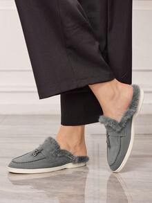 Sleekvia Women's Casual Versatile Commute Simple Flats - Dark Grey - View 3