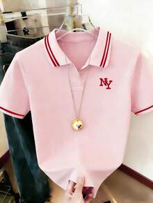 Resyla 印有纽约市标志的女士 Polo 衫 - 黑色 - 查看 6