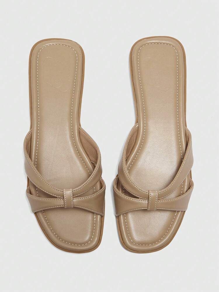 CUCCOO BIZCHIC Women's Casual Flat Sandals, Comfortable Open Toe Beach/Street Wear Slippers, Suitable For Autumn/Summer Spring Shoes Summer Shoes