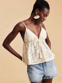 Travachic Women's Print Camisole Top - Apricot - View 7