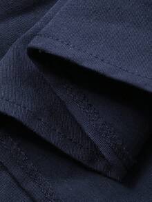 DAZY Women's Lace Patchwork Crew Neck Sleeveless Top And Skirt Casual 2-Piece Set - Navy Blue - View 3