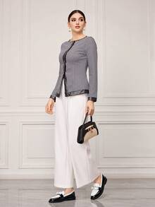 Sleekvia 女士平底鞋 - 黑與白 - 查看 10