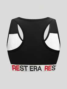 3件套女士时尚字母印花文胸套装 - 彩色 - 查看 2