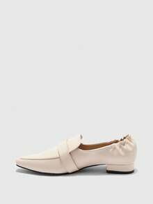 CUCCOO BIZCHIC Women's Buckle Design Casual Fashionable Flat Shoes - Beige - View 9