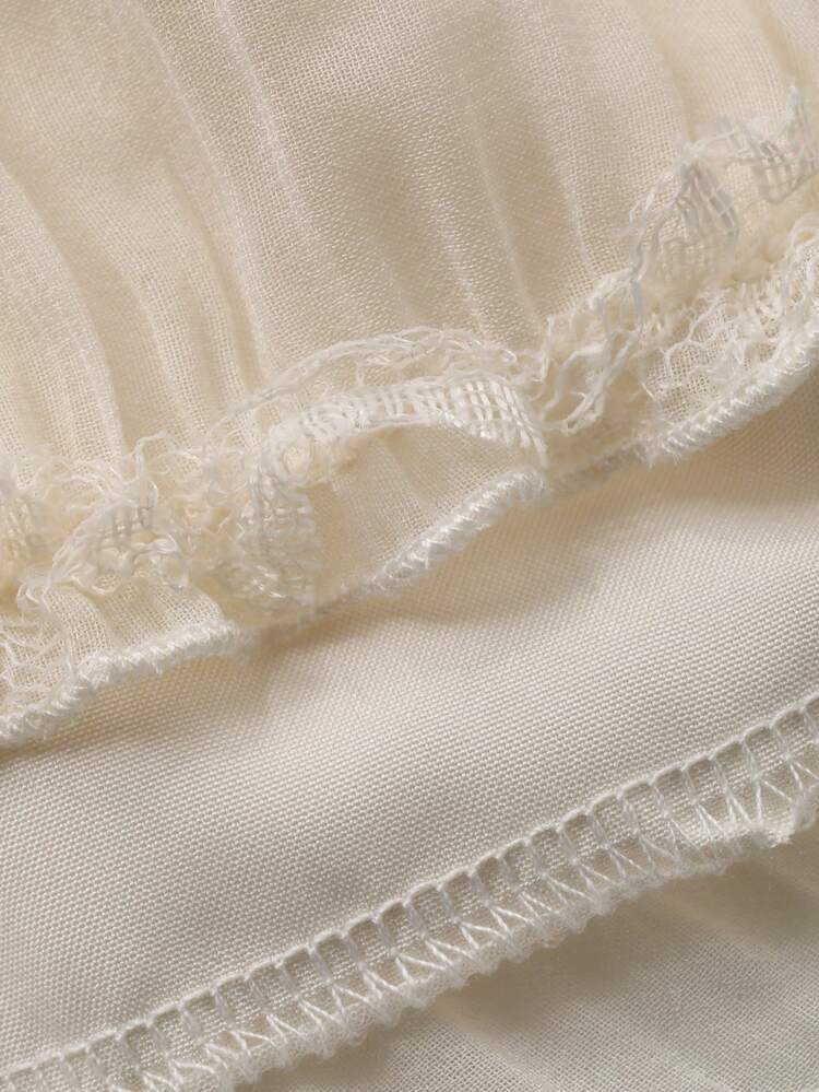 Tween Girl Solid Color Layered Frill Trim Halter Vacation Dress Summer