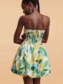 Travachic 女士碎花抹胸迷你连衣裙 - 彩色 - 查看 2