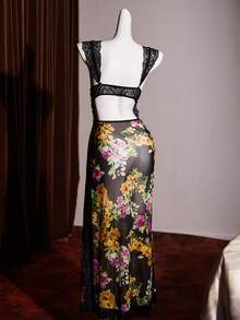 Slumberist Váy ren lưới hoa thanh lịch, trưởng thành và gợi cảm dành cho nữ - Nhiều màu - Xem 8