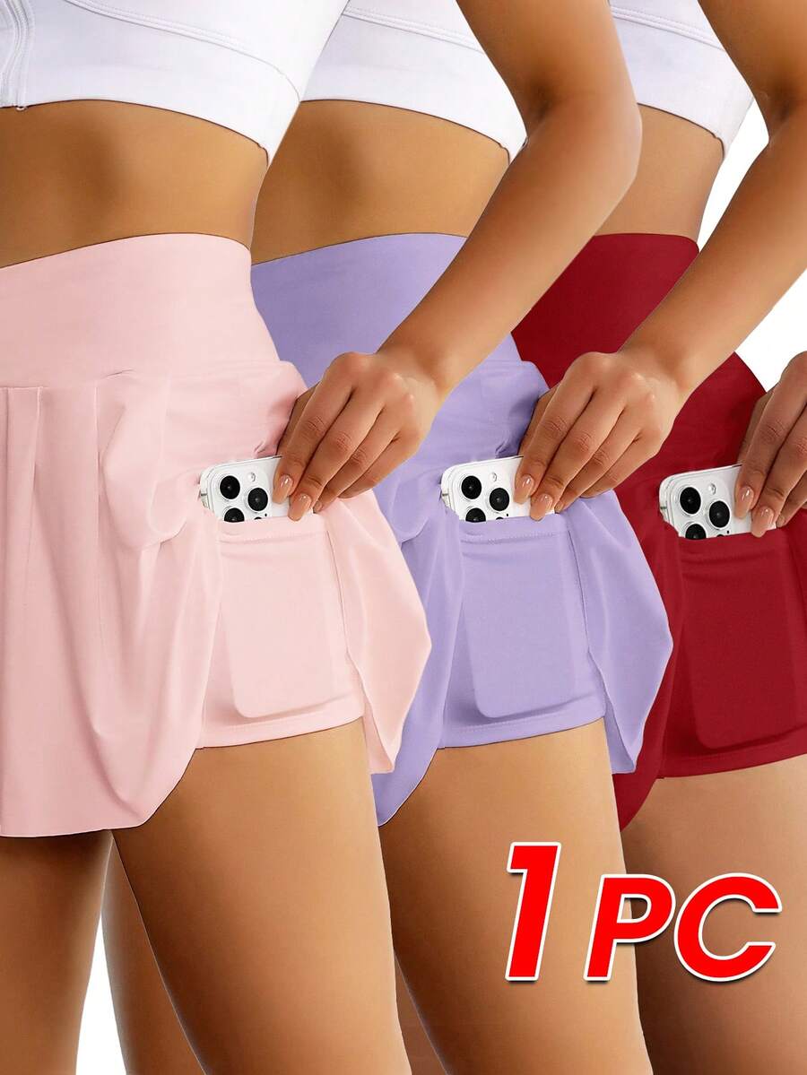 Sovereign Charm Váy thể thao cạp rộng có điện thoại bỏ túi - Hồng - Xem 1